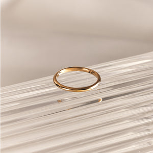 Dome band Ring (2mm) - 14K/ 18K Gold
