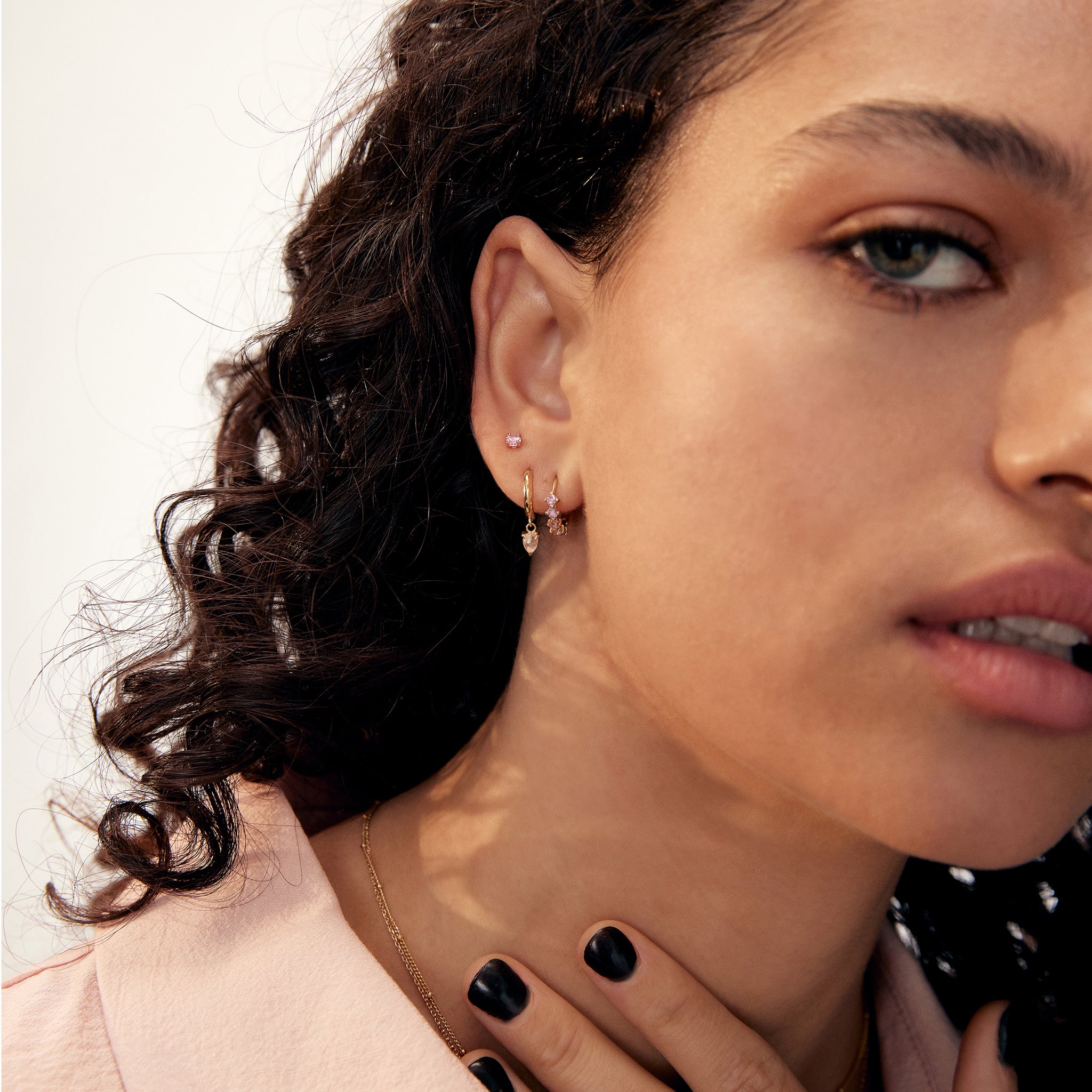 Shiny sleeper Earring (single) - 14K/ 18K Gold