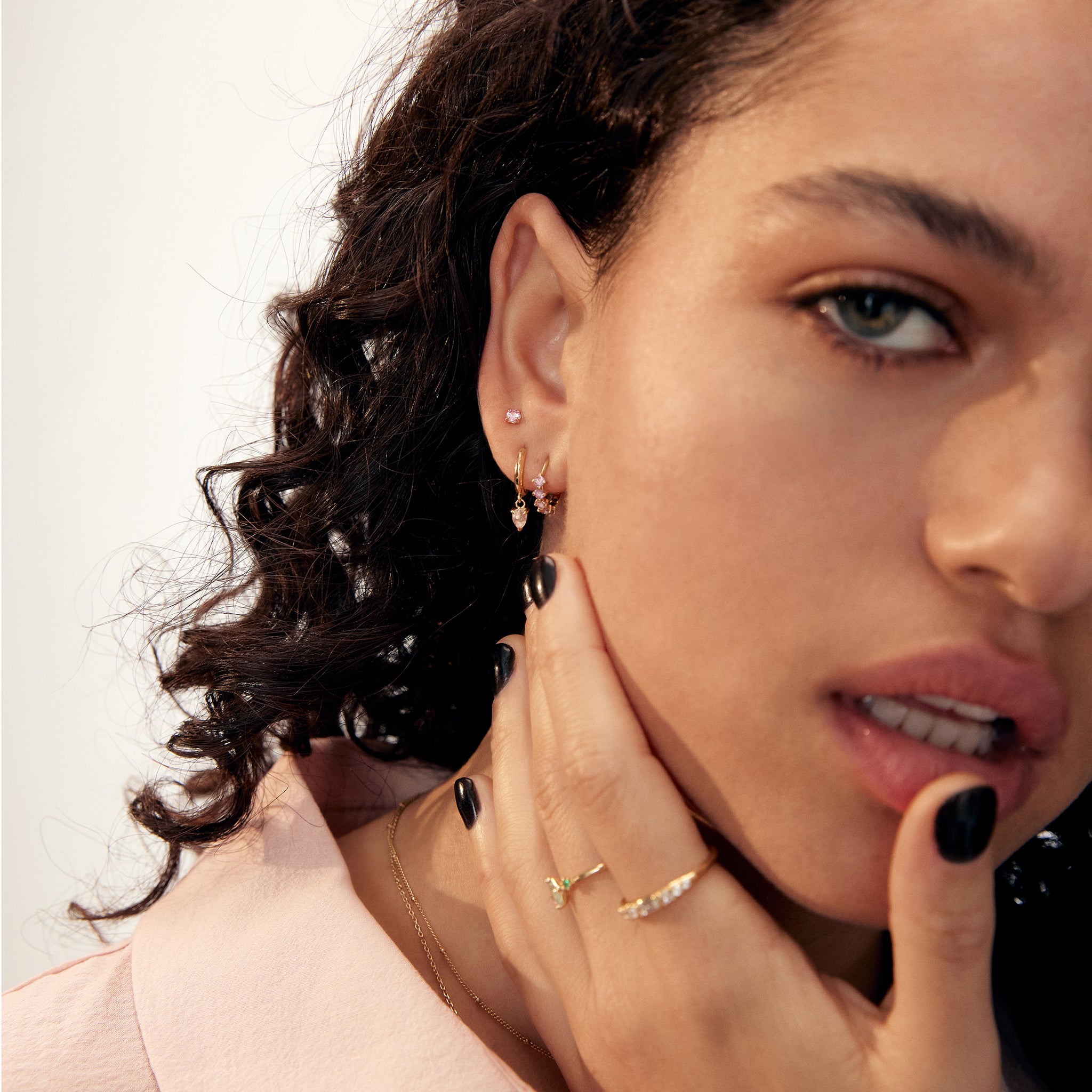 Shiny sleeper Earring (single) - 14K/ 18K Gold