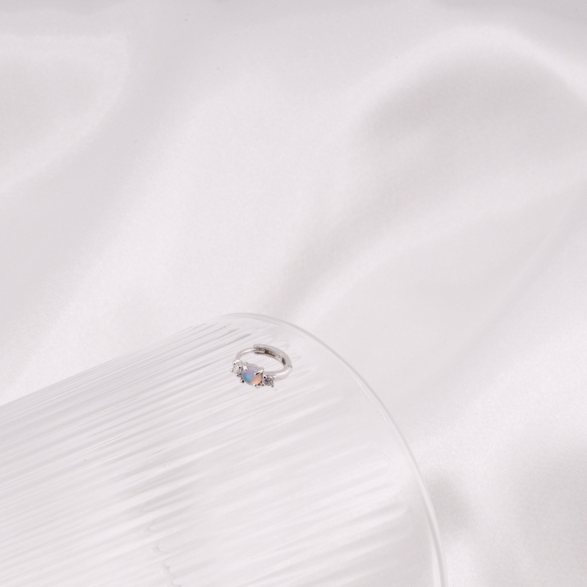 Mermaid opal sleeper Earring (solid opal / single) - 14K/ 18K Gold