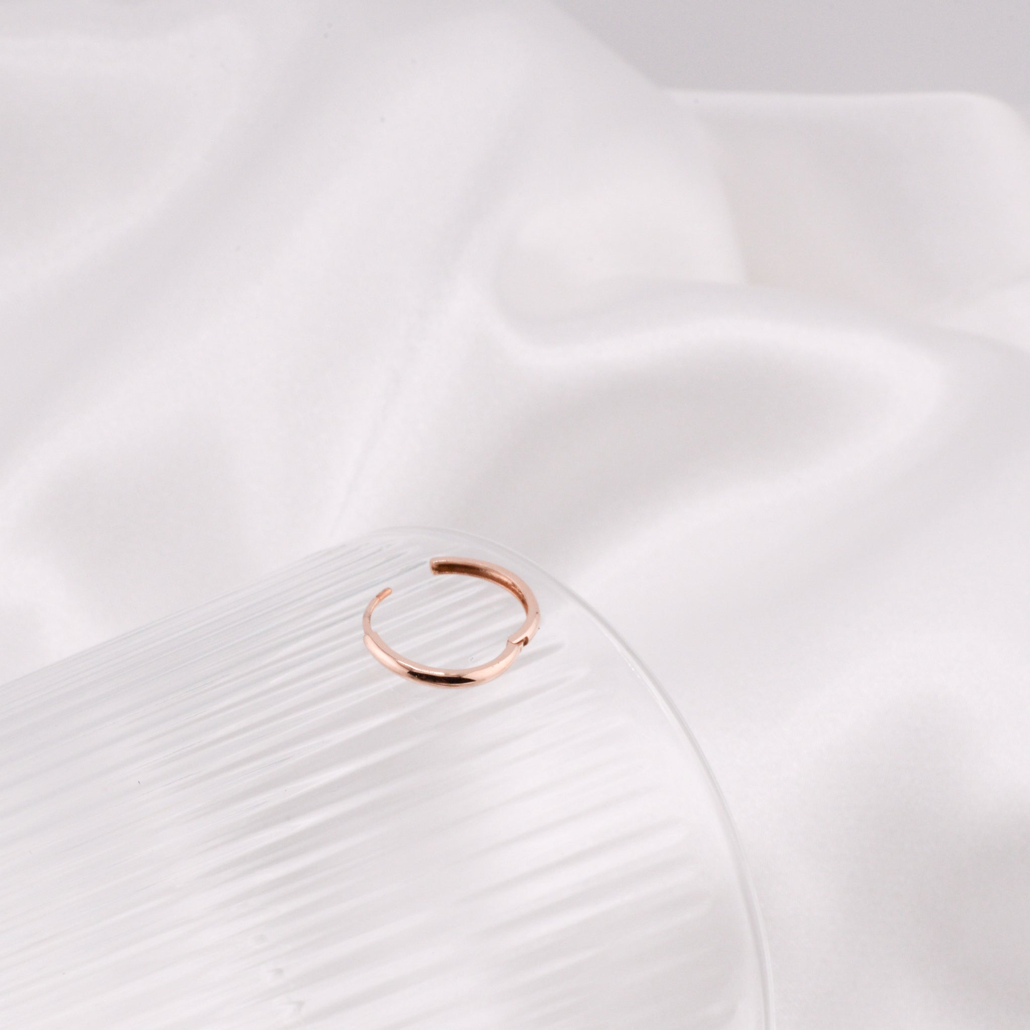 Boss plain round sleeper Earring (medium bold) - 14K/ 18K Gold