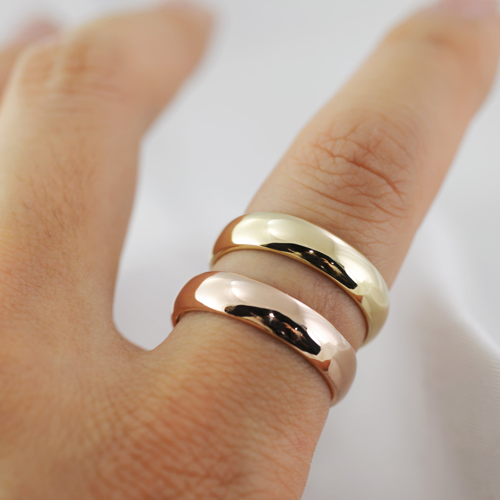 Dome band Ring (5mm) - 14K/ 18K Gold
