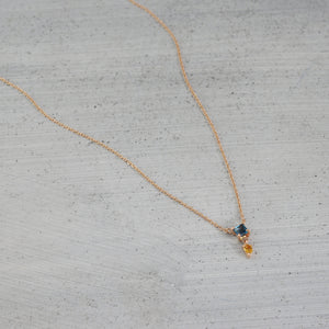 Two-piece trapeze Necklace - 14K/ 18K Gold