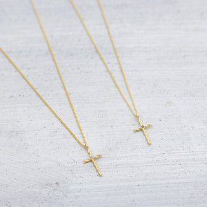 Twisted cross Necklace - 14K/ 18K Gold