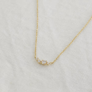 Diamond cluster Necklace - 14K/ 18K Gold